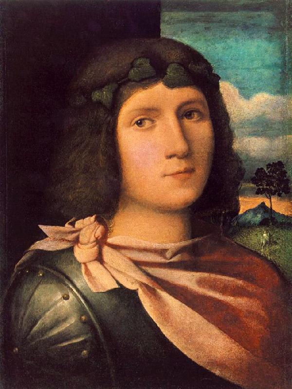 Palma Vecchio Portrait of a Young Man af Sweden oil painting art